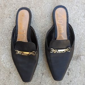 Sam Edelman Black Leather Mules size 8